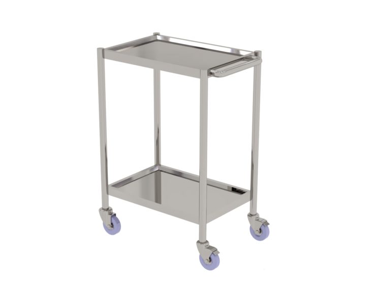 Cleanroom Trolley with Profile Edge, 2 Floors - Cleanroom Equipment